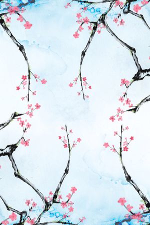 梅花印花花型图片