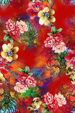 数码花型印花花型图片