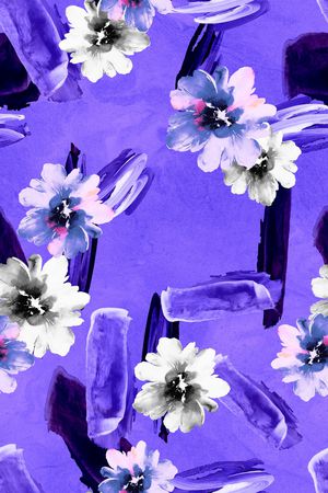 笔触印花花型图片