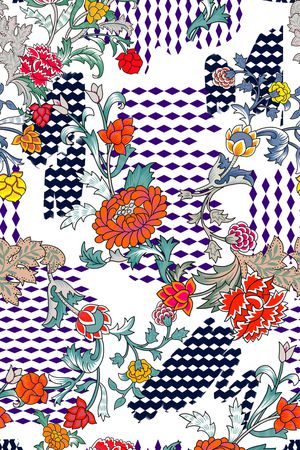 几何印花花型图片