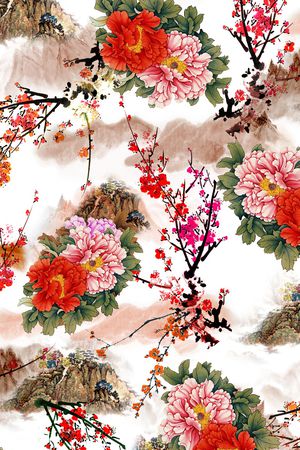 抽象印花花型图片