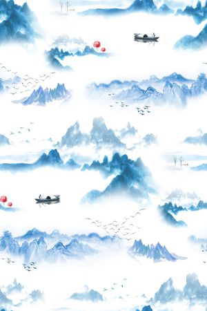 国画印花花型图片