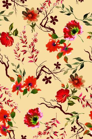 花卉印花花型图片