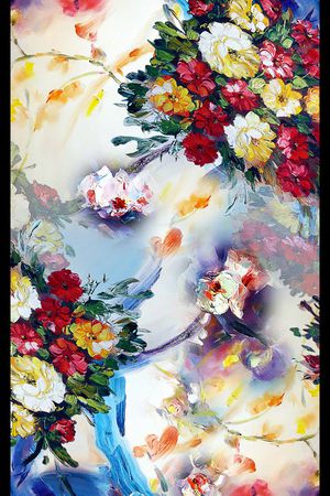 油画花型印花花型图片