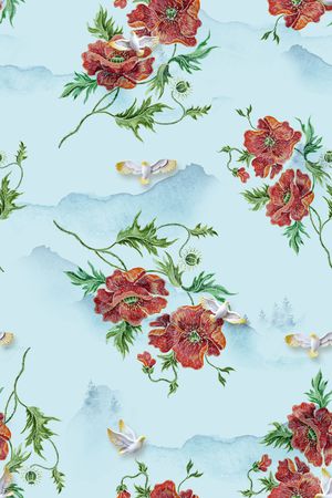 小清新印花花型图片