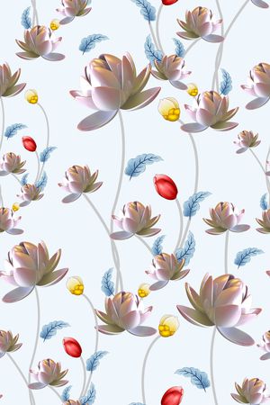 花瓣印花花型图片