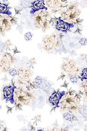 手绘印花花型图片