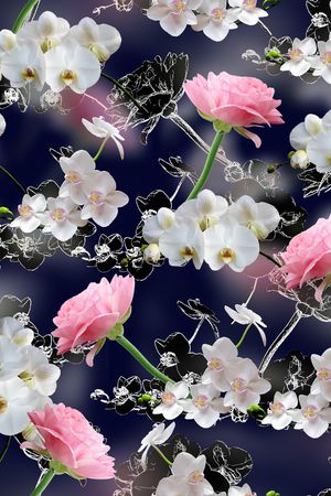 数码花型印花花型图片