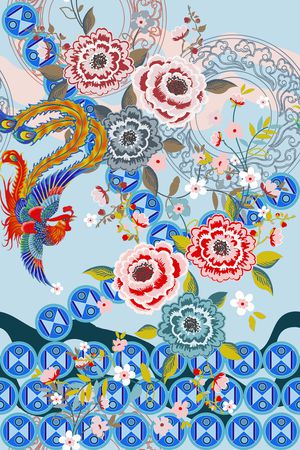 数码花型印花花型图片