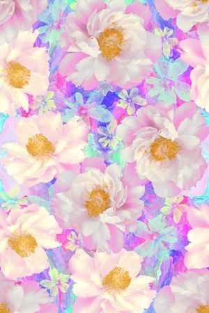 牡丹印花花型图片