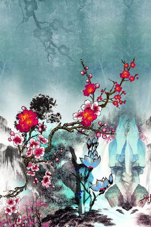 中老年印花花型图片