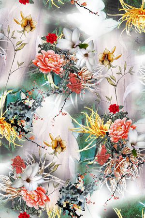 肌理印花花型图片