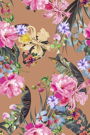 数码花型印花花型图片