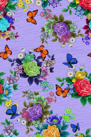 数码花型印花花型图片