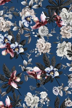 春夏花型印花花型图片