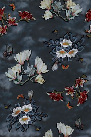 旗袍印花花型图片