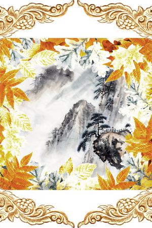 方巾印花花型图片
