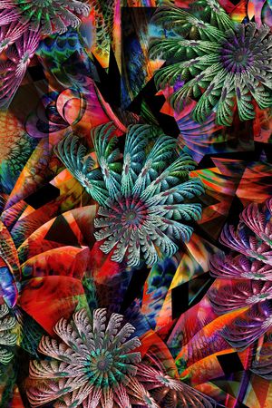 数码花型印花花型图片