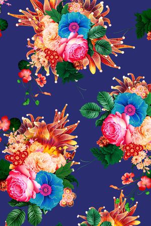 数码花型印花花型图片