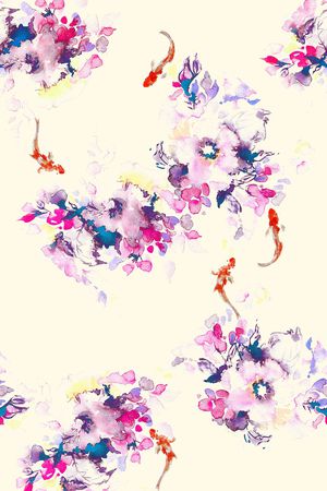 古典花纹印花花型图片
