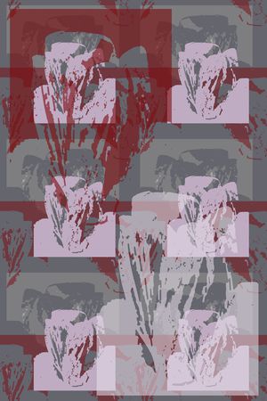 抽象花卉印花花型图片