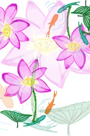 国画印花花型图片