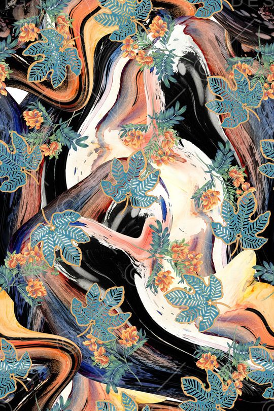 数码花型印花花型图片