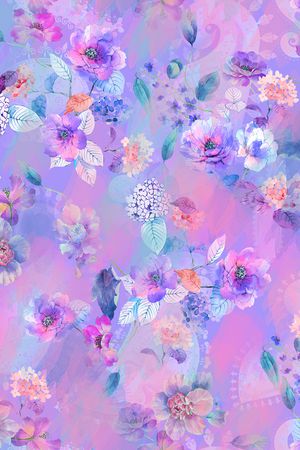 水彩印花花型图片