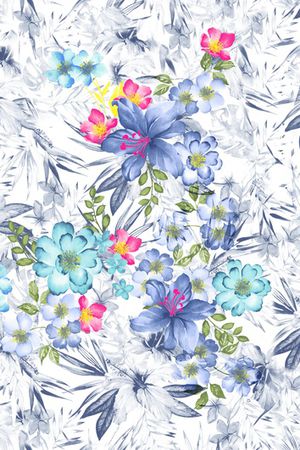 春夏花型印花花型图片