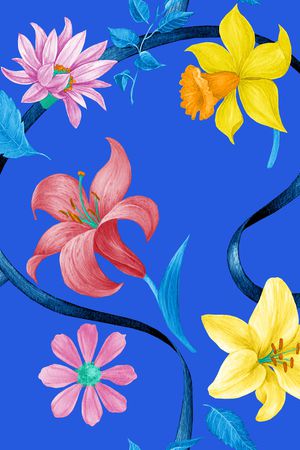 百合印花花型图片