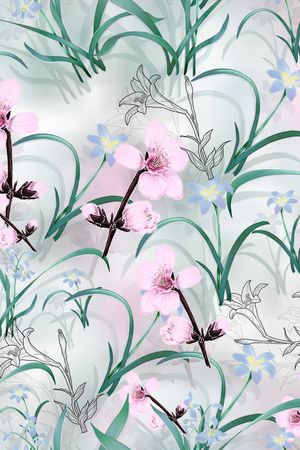 花卉印花花型图片