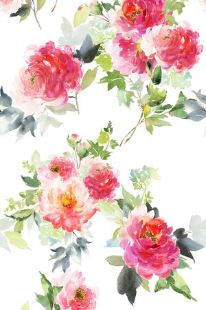 水彩印花花型图片