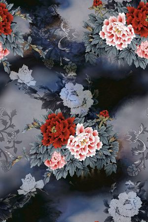 大牌风印花花型图片