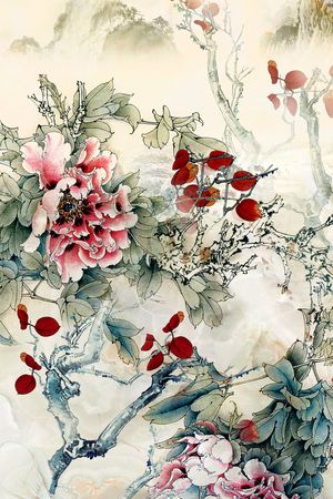 春夏花型印花花型图片