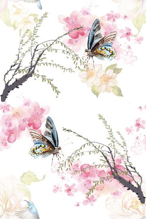 水彩花卉印花花型图片