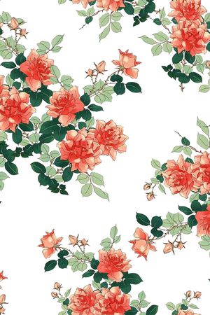 白底花印花花型图片