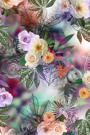 数码花型印花花型图片