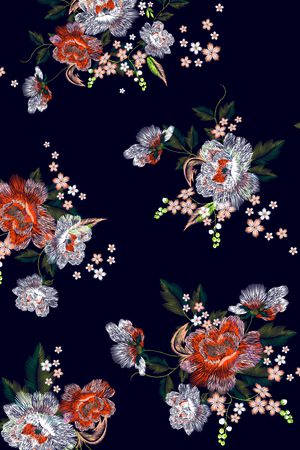 绣花花型印花花型图片