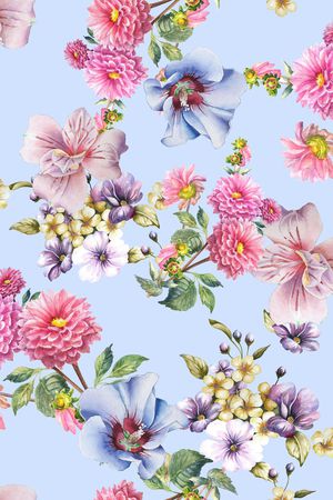 手绘印花花型图片