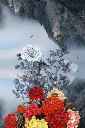 大牌风印花花型图片