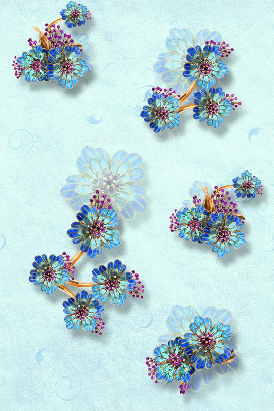 花卉印花花型图片