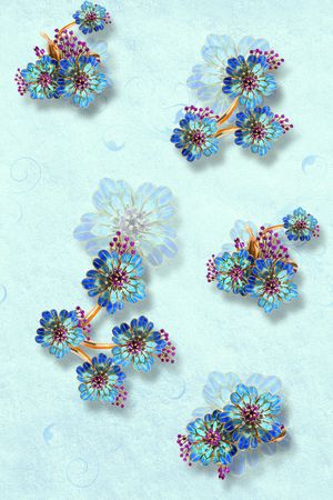 花卉印花花型图片