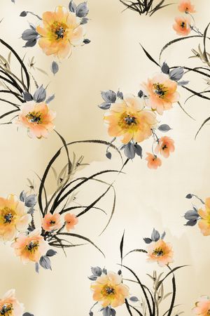 兰花印花花型图片
