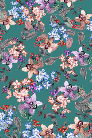 数码花型印花花型图片