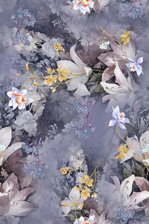 烂花花型印花花型图片