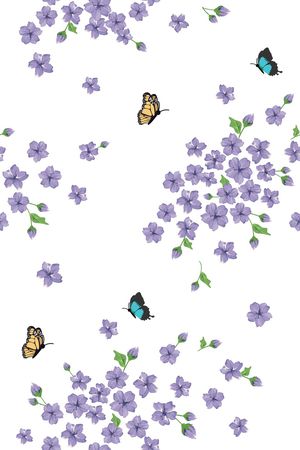 春夏花型印花花型图片