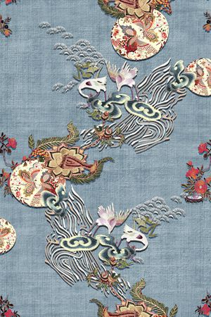 中国风印花花型图片
