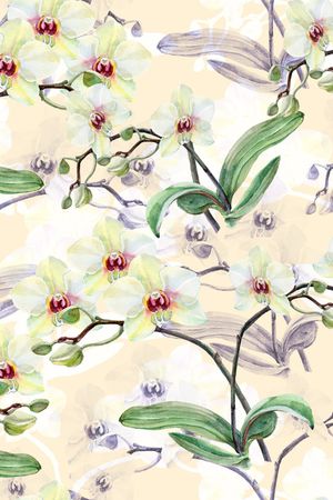 线条画印花花型图片