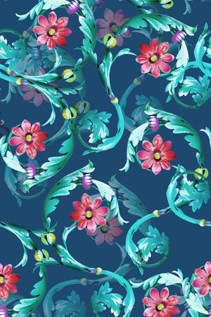 数码花型印花花型图片