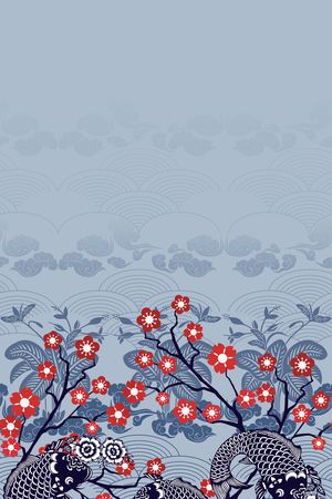 梅花印花花型图片